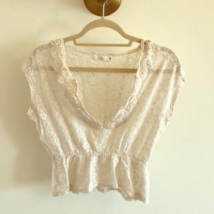 LF Stores crochet lace top